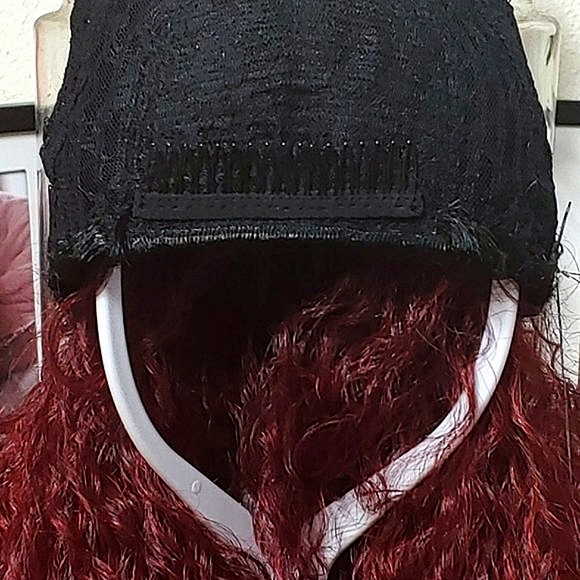 Outre Converti-Cap Half-Wig: Pina Curl Ada (Color Available: DR Red Velvet) - Picture 9 of 14